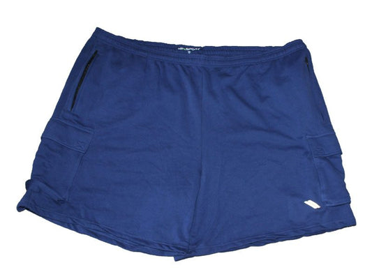 Navy Blue Fleece Big Size Cargo Shorts PSM-3462