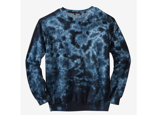 Navy Blue Marble Fleece Big Size Crewneck Sweatshirt PSM-5288