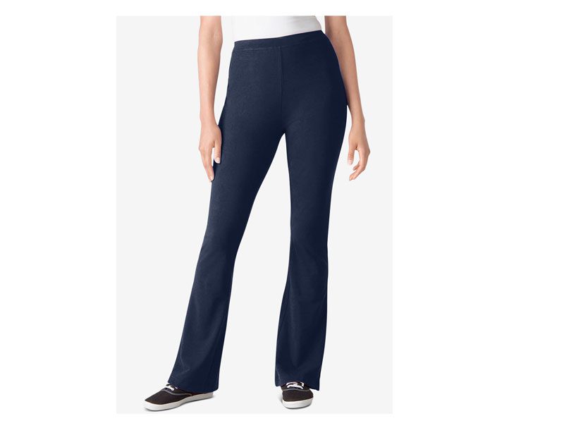 Navy Blue Stretch Cotton Bootcut Pant PSW-5155