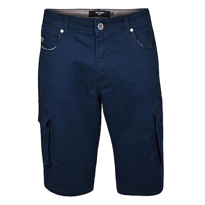 Navy Chino Cotton Zip Fly Cargo Shorts PSM-8878