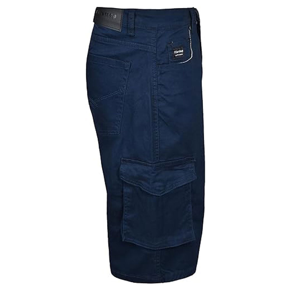 Navy Chino Cotton Zip Fly Cargo Shorts PSM-8878