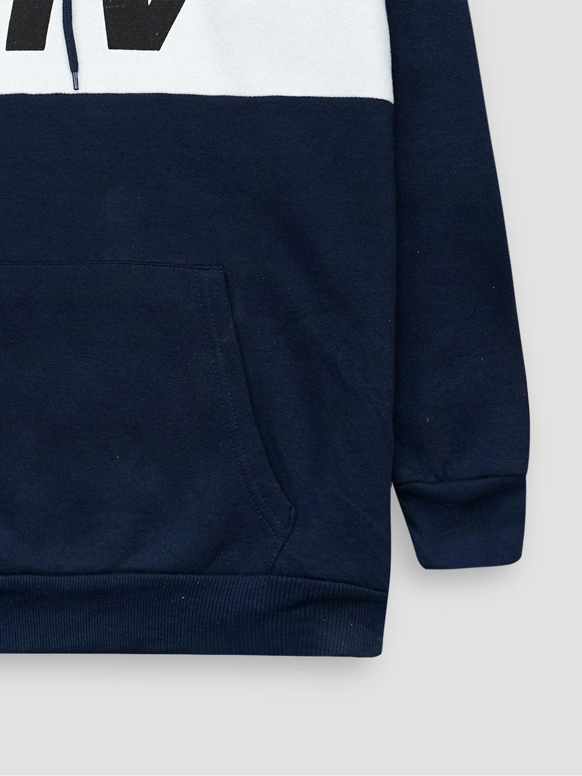 Navy Fleece Colorblocked Pullover Hoodie PSM-8815