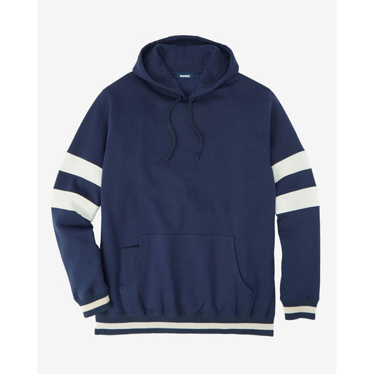 Navy Fleece Colorblocked Pullover Hoodie PSM-7418