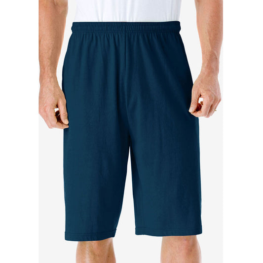 Navy Light Weight Jersey Big Size Long Length B Grade Shorts PSM-8085B