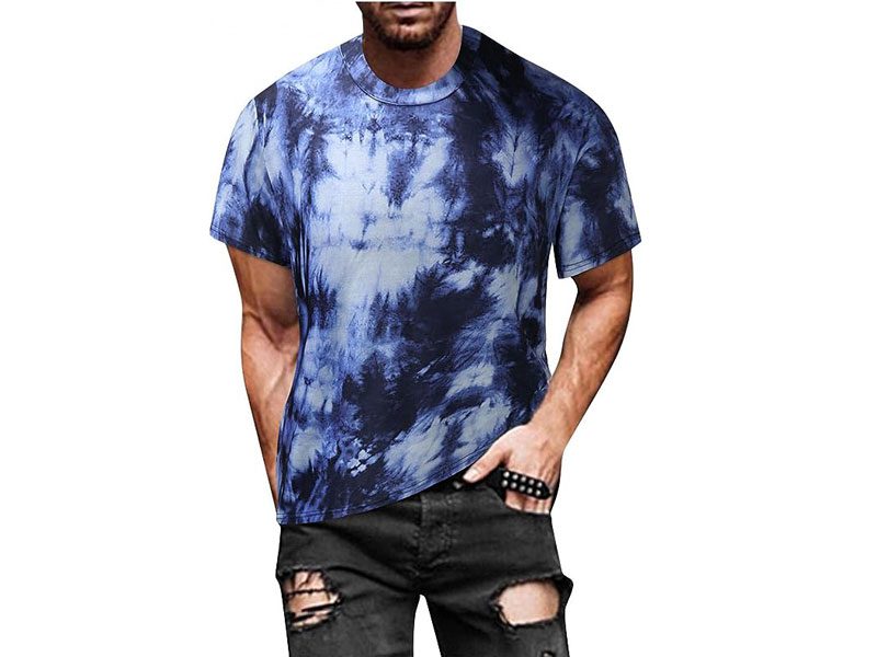 Navy Marble Short Sleeve T-Shirt PSM-7098