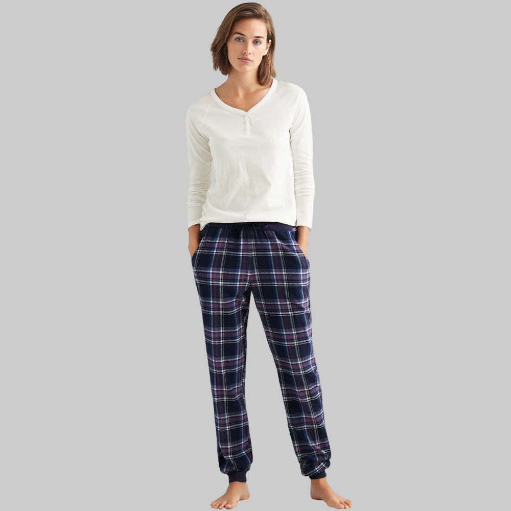Navy Multi Plaid Flannel Sleep Pants PSW-10222