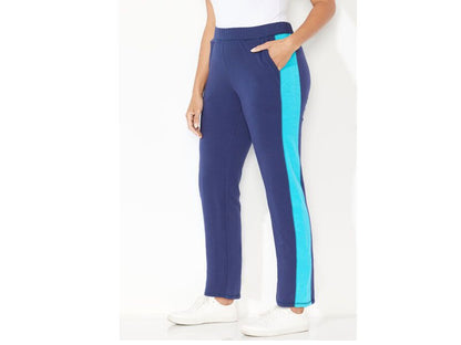 Navy Scuba Blue French Terry Active Pants PSW-5797