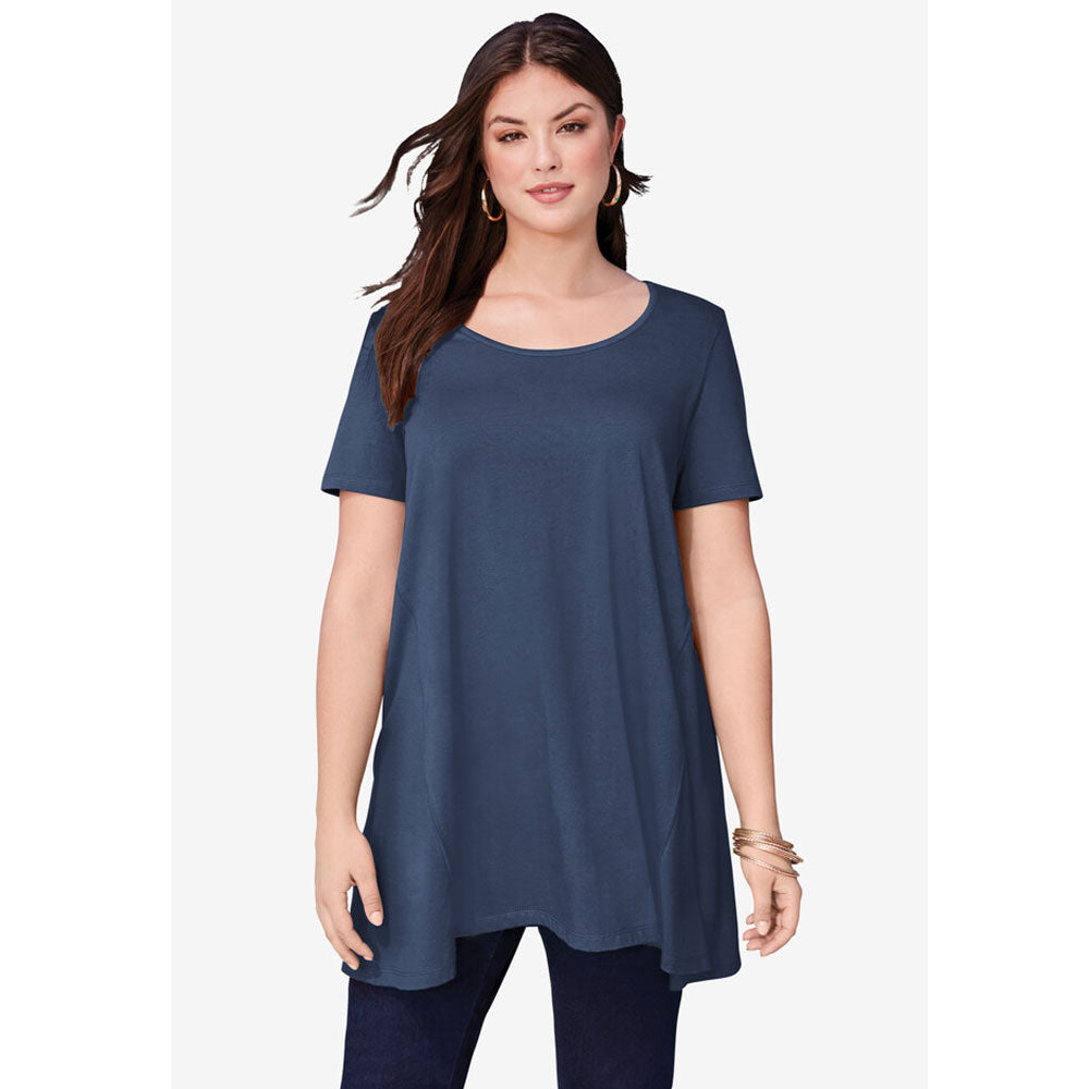 Navy Scoopneck Swing Ultimate Tunic PSW-8774