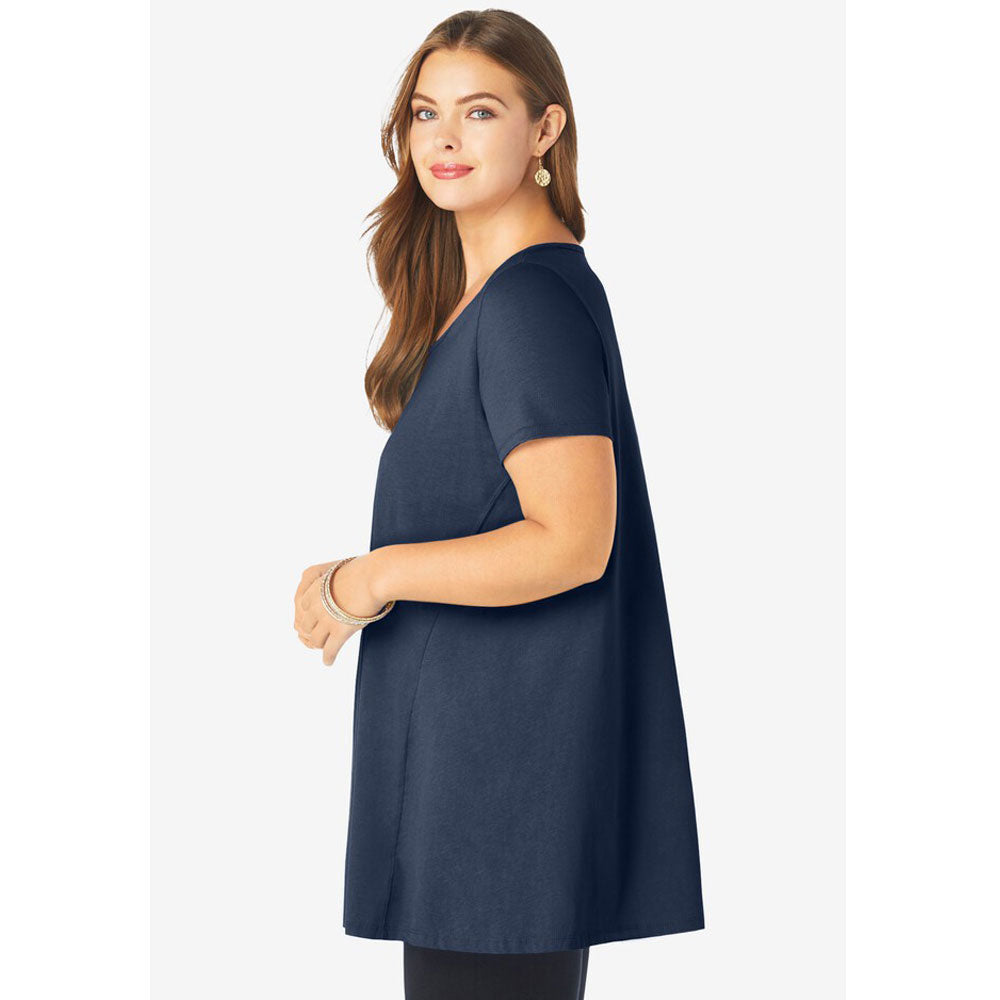 Navy Scoopneck Swing Ultimate Tunic PSW-8774