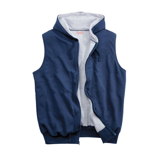 Navy Thermal Fleece Vest Hoodie PSM-8933