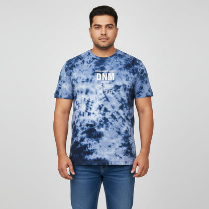 Indigo Storm Tie-Dye Graphic T-Shirt PSM-7096