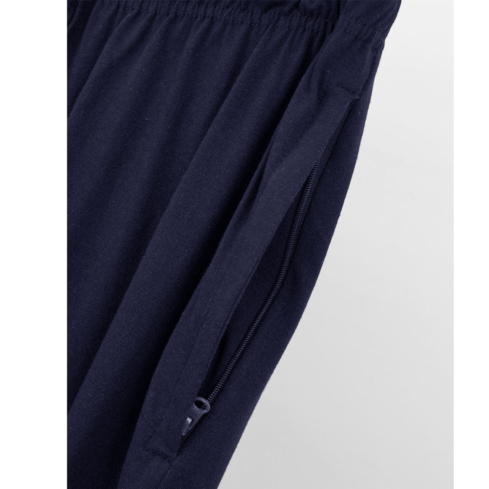 Navy UrbanEase Plus Jersey Trousers With Zip Pockets PSM-8083