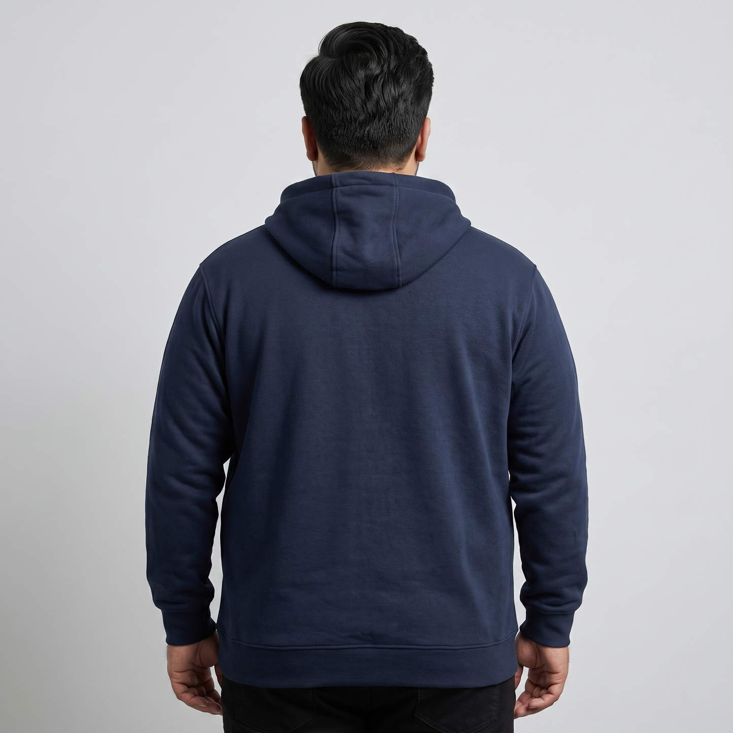 Navy Blue Classic Full-Zip Fleece Hoodie PSM-10450