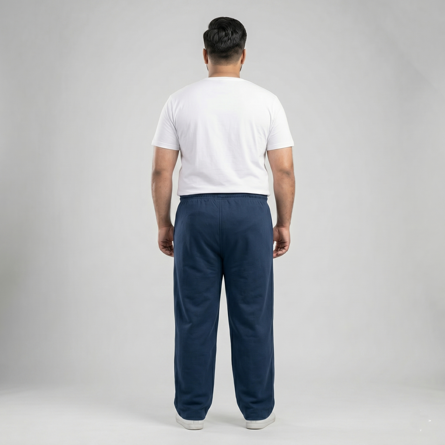 Navy Blue Comfort Fit Terry Trousers PSM-11132