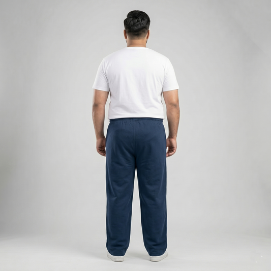Navy Blue Comfort Fit Terry Trousers PSM-11132