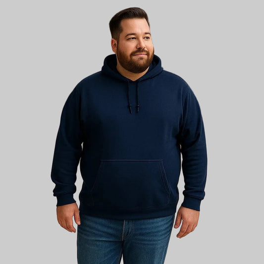 Navy Blue Fleece Big & Tall Pullover B-Grade Hoodie