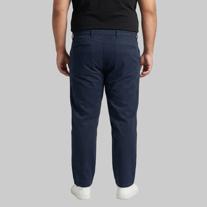 Navy Blue Plus Size Cotton Pant for Men