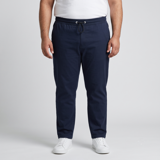 Navy Elastic Waist Jersey Trouser PSM-11364