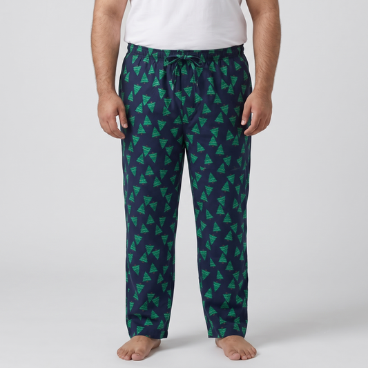Navy Evergreen Flannel Pajama Pants PSM-10216