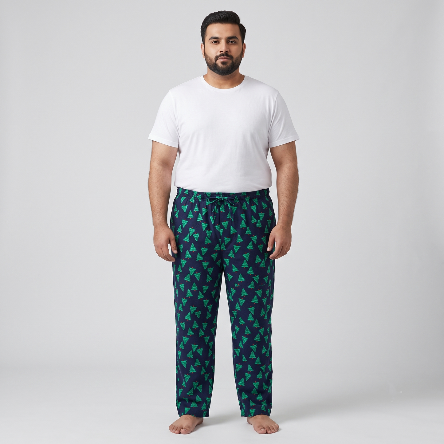 Navy Evergreen Flannel Pajama Pants PSM-10216
