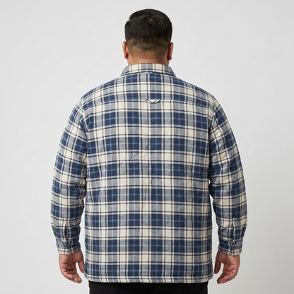 Navy Plaid Renegade Shirt ZipperB Grade Jacket PSM-6578B
