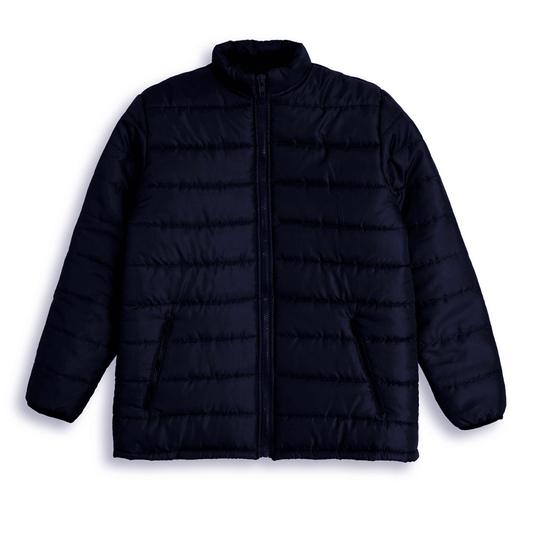 Navy Plus Size Long Sleeve Puffer Jacket PSM-7756