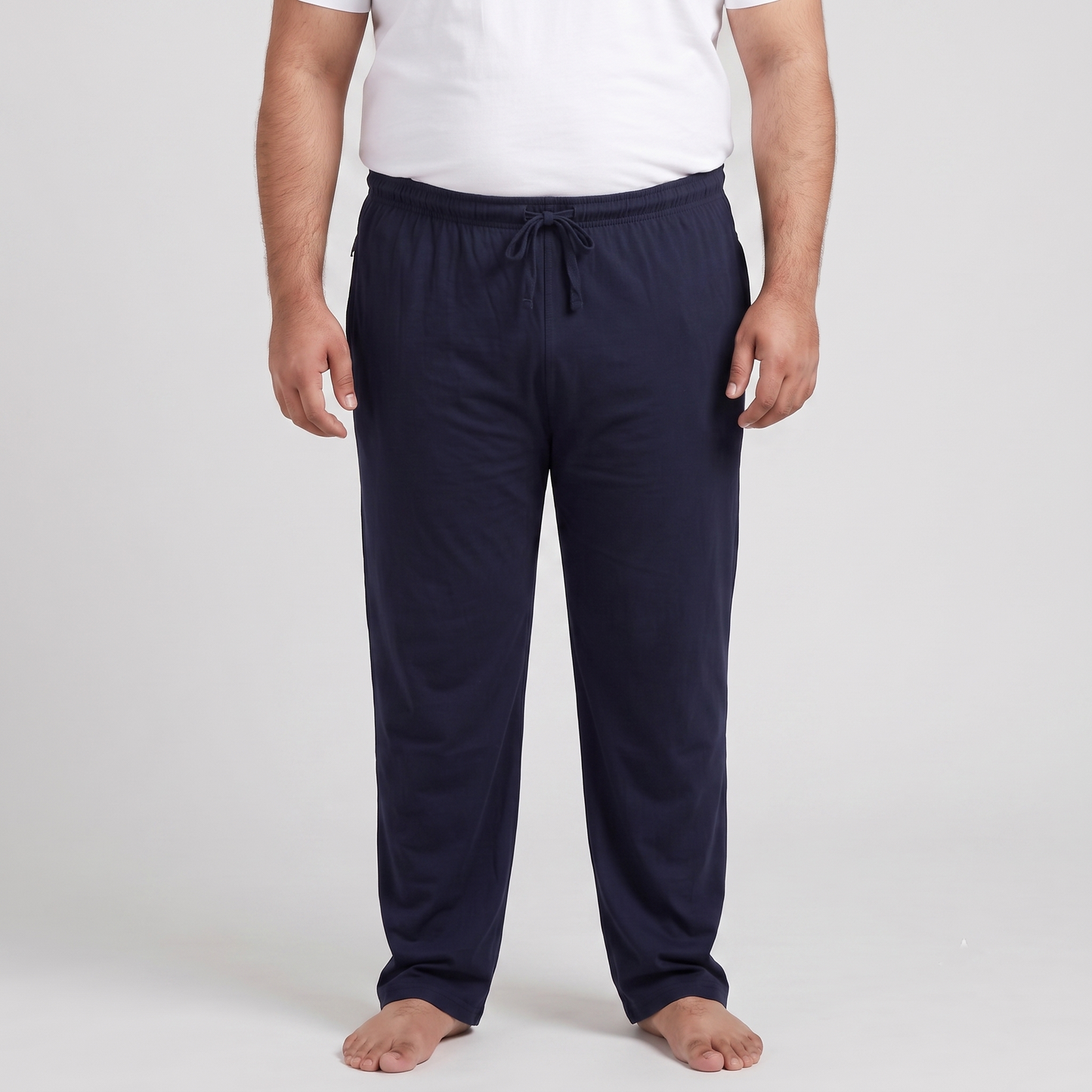 Navy UrbanEase Plus Jersey Trousers With Zip Pockets PSM-8083