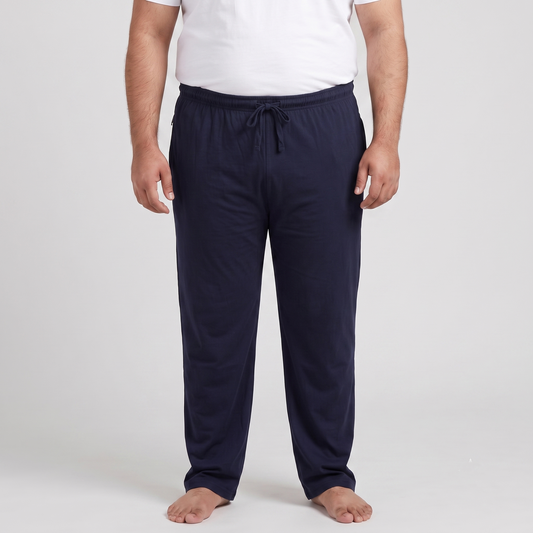 Navy UrbanEase Plus Jersey Trousers With Zip Pockets PSM-8083