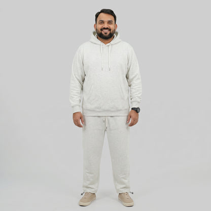 Oatmeal Fleece Co-ord Set for Men with Zip Pockets and Adjustable Bottom Opening