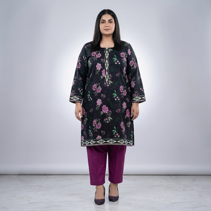Obsidian Orchid 3-Piece Printed Lawn Suit PSW-11178