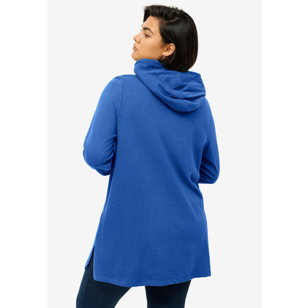 Ocean Sapphire French Terry Hoodie With Zip Pockets PSW-8890