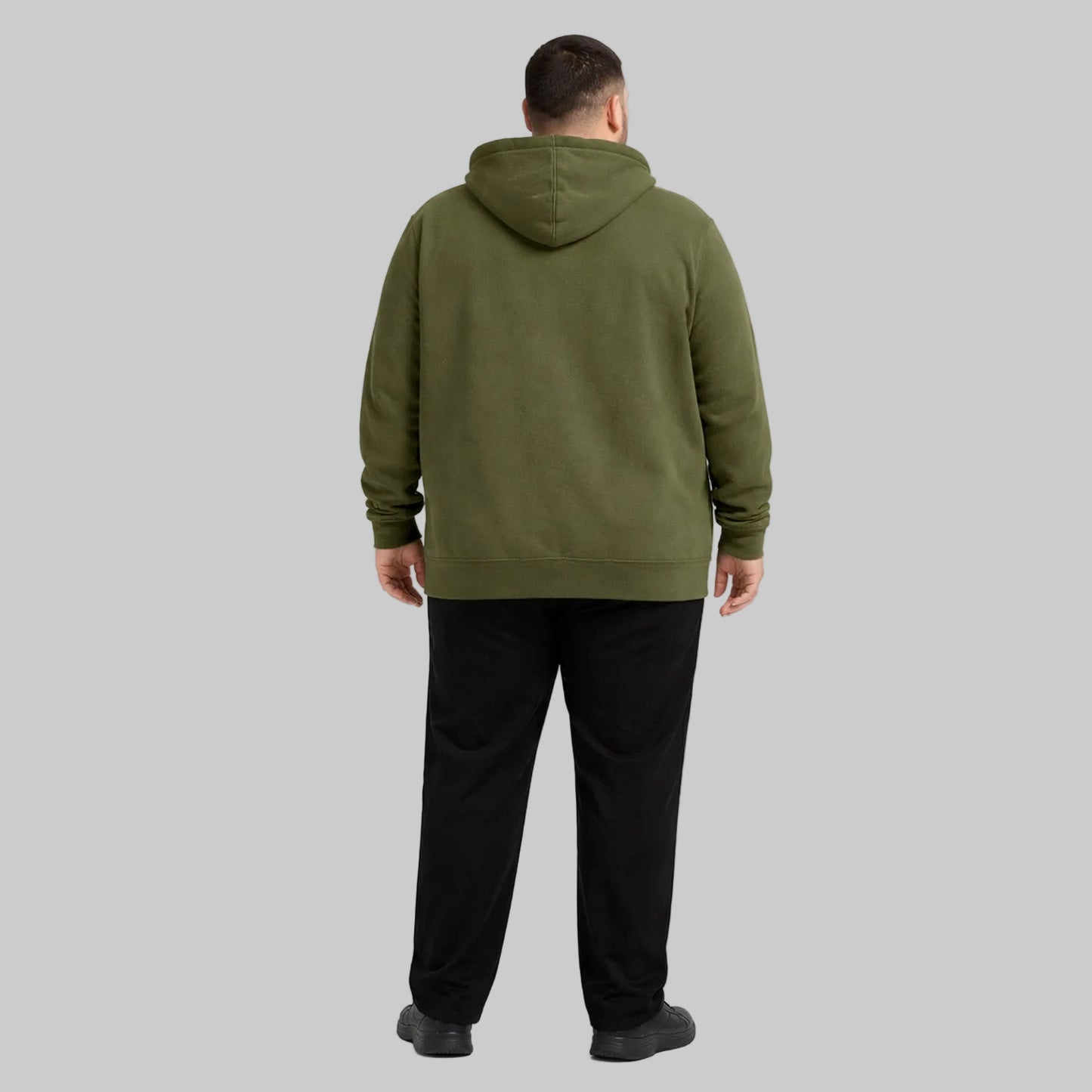 Olive Green Classic Full-Zip Fleece Hoodie PSM-10459