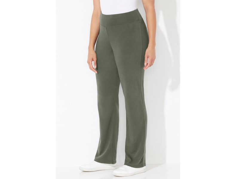 Olive Green Plus Size Women Yoga Pants PSW-7496