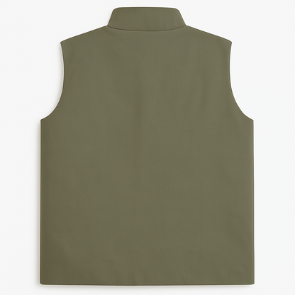 Olive Plus-Size Sleeveless Puffer Jacket PSM-10004