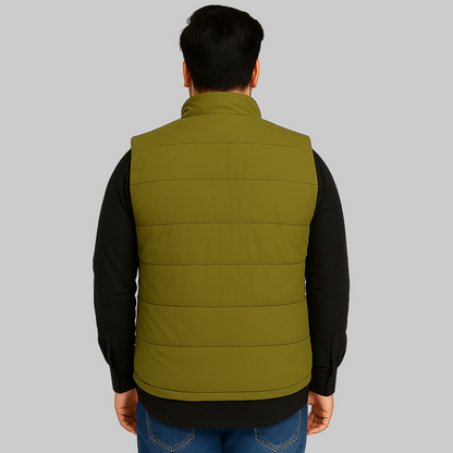 Olive Ridge Plus Size Sleeveless Puffer Jacket PSM-8639