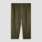 Olive Green Comfort Plus-Size Cotton Trousers PSM-8570