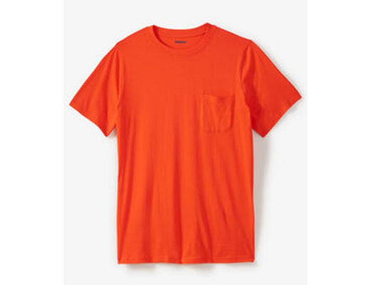 Orange Big & Tall Pocket Crewneck T-Shirt PSM-3969