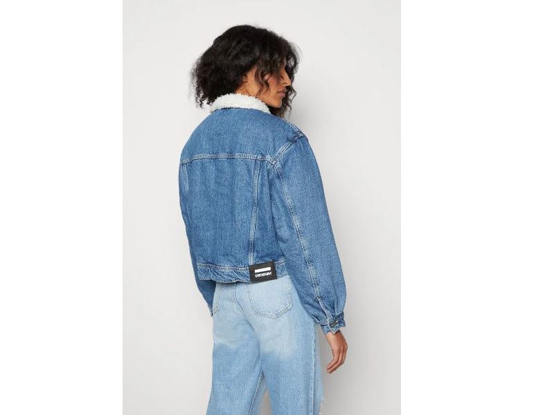 Oversized Sherpa Denim Jacket PSW-6382