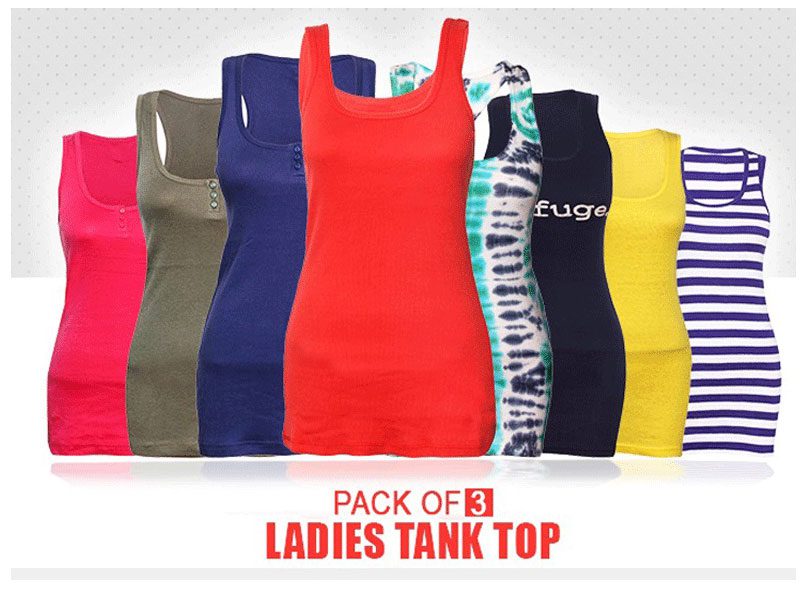 Pack Of 3 Women Tank Tops PSW-023