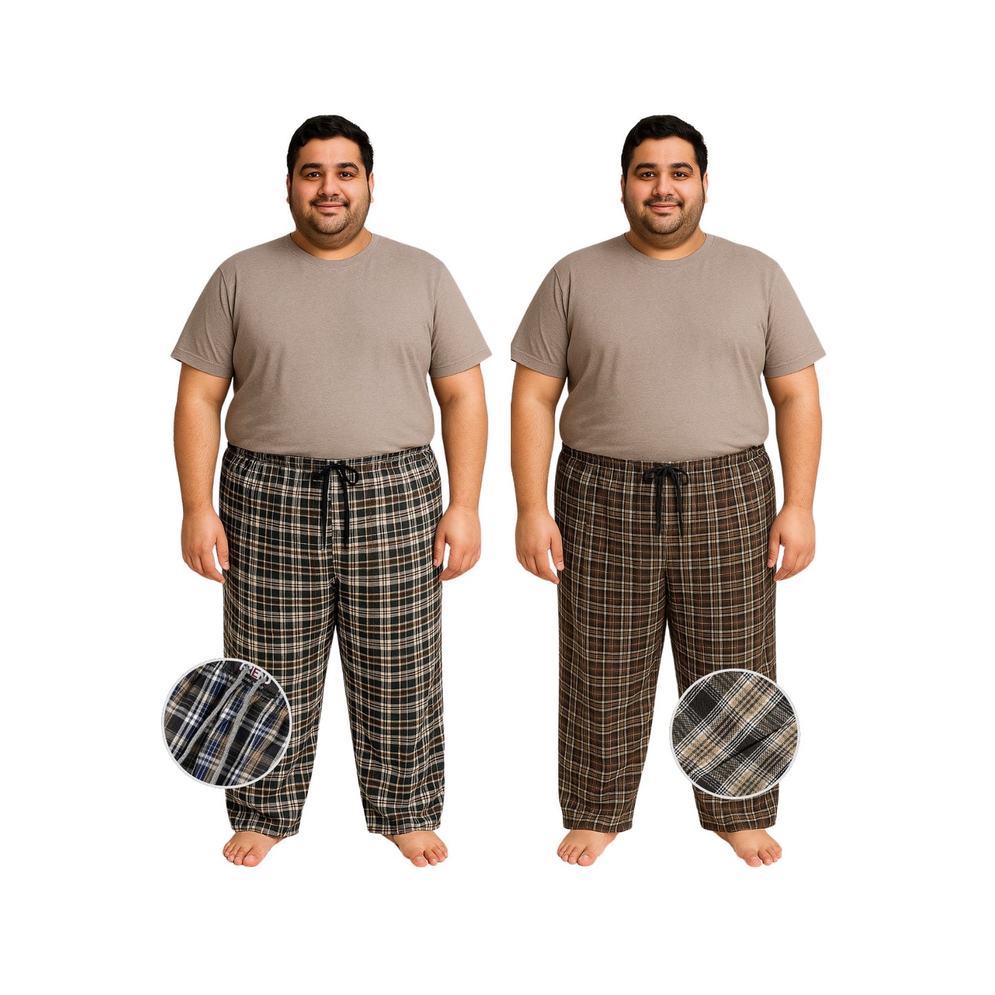 Pack Of 2 Cotton Big Size Pajamas PSM-1019