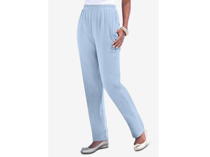 Pale Blue Straight Leg Knit Pant PSW-6545