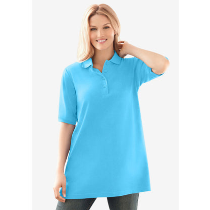 Deep Teal Short-Sleeve Polo Shirt PSW-8589