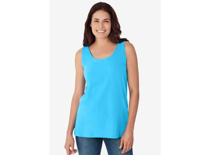 Paradise Blue Scoop Neck Tank PSW-5829