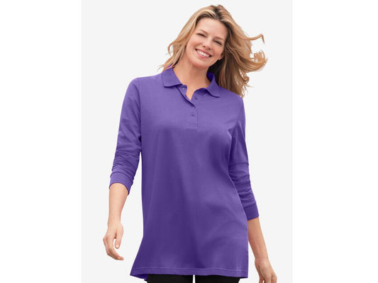 Petal Purple Long Sleeve Polo Shirt PSW-6176