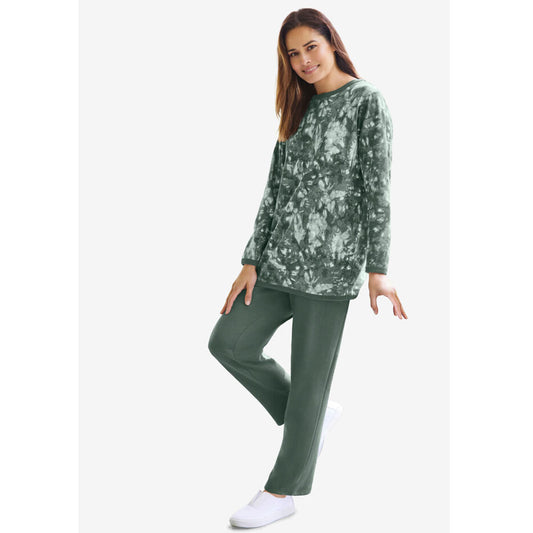 Pine Tie Dye Fleece Sweatshirt Set PSW-8223