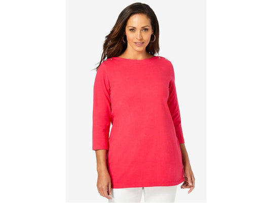 Pink Burst Boatneck Tunic PSW-7319