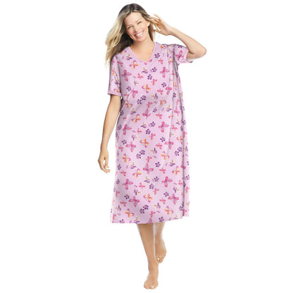 Pink Butterflies Long Print Sleepshirt PSW-8357