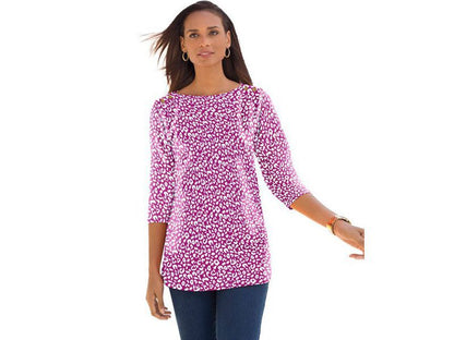 Pink Ivory Plus Size Women Boatneck Tunic PSW-5431