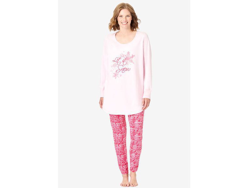 Pink Let It Snow 2 Piece PJ Legging Set PSW-7253