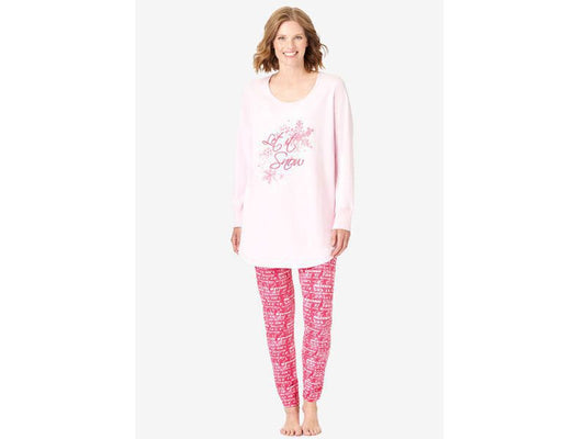 Pink Let It Snow 2 Piece PJ Legging Set PSW-7253